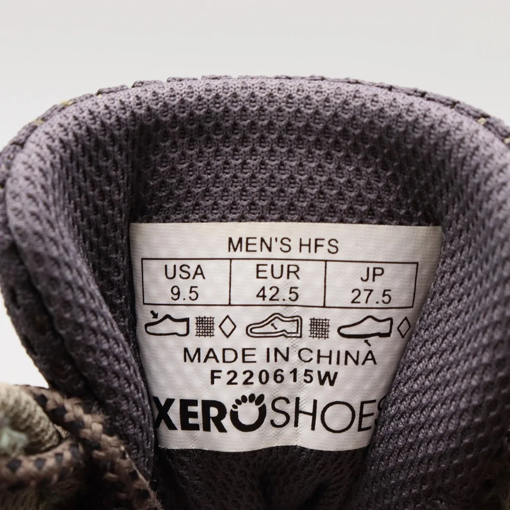 Xero Shoes HFS Mens Size 9.5 US Steel Gray Minimalist Running Shoes Barefoot